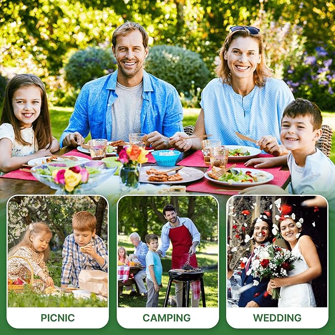 100% Bamboo Utensils - 400 Carbonized Spoons Disposable Cutlery Biodegradable and Sanitized - Heavy Duty & Fully Functional