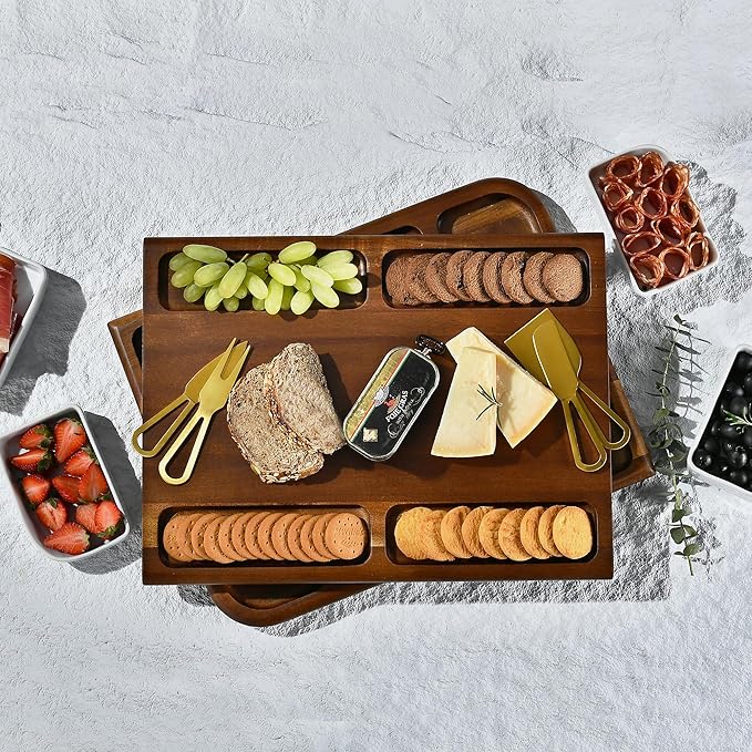 Shanik Premium Charcuterie Board – Magnetic Double-Sided Cheese and Meat Serving Tray, Elegant Cutting Board Gift for Hosting & Special Occasions