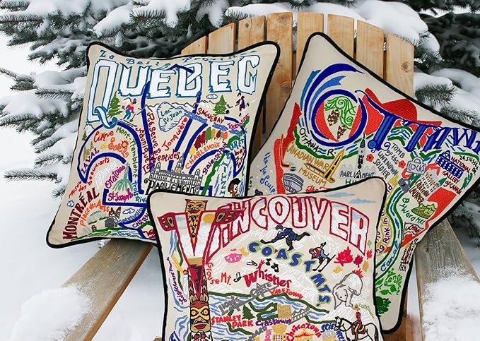 Catstudio Vancouver Embroidered Decorative Throw Pillow