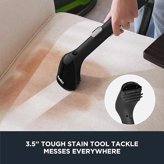 EUREKA Portable Carpet and Upholstery Cleaner, Spot Cleaner for Pets, Stain Remover for Carpet, Area Rugs, Upholstery, Coaches and Car, 50.7oz Large Water Tank, NEY101GR with Cleaning Formula, Green