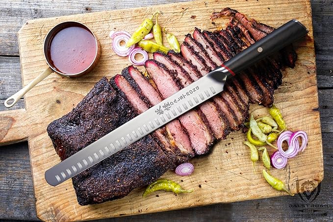 Dalstrong Slicing & Carving Knife - 12 inch Slicer - Phantom Series - Japanese High-Carbon AUS8 Steel - Pakkawood Handle - Kitchen Knife - Brisket Knife - Sheath Included