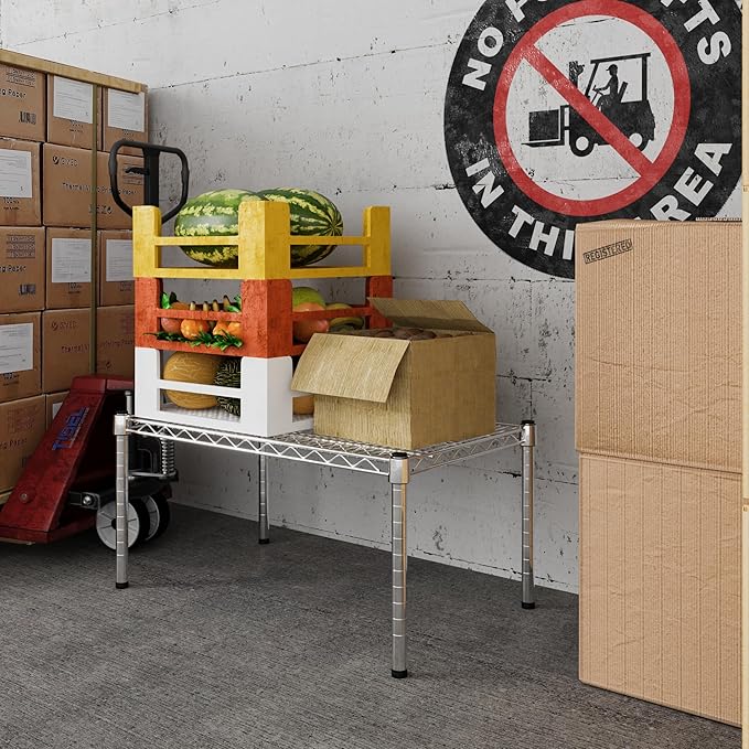 Wire Shelving Kit | NSF Commercial Storage Rack Unit (1-Tier | 14" Height, 18" Deep x 30" Wide)