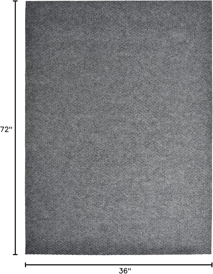 iCustomRug Entryway Door Mat – 3x6ft Grey, Indoor/Outdoor, Non-Slip Rubber Backing, Low-Profile All-Weather Carpet, Non-Shedding & Easy Care, Entryway Mat Ideal for High Traffic Areas
