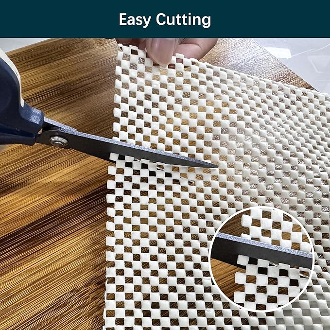 RUGSURE Rug Gripper Pad for Hardwood Floors & Tile Floor - Non Slip Area Rug Pads - Under Carpet Anti Skid Mat - Non Skid Rug Backing, 8x10 Ft