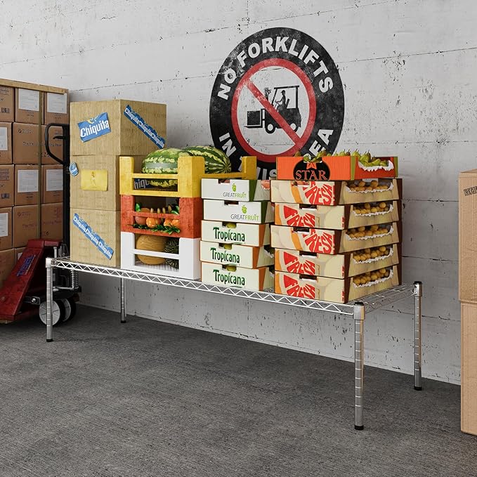 18" Deep x 60" Wide x 14" Height Wire Shelving Kit | 1-Tier | NSF Commercial Storage Rack Unit