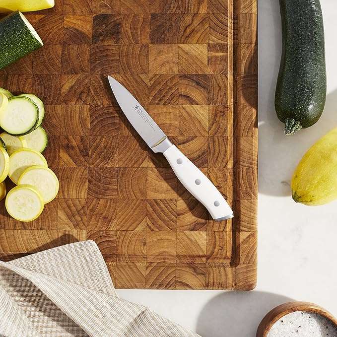 HENCKELS Forged Accent Razor-Sharp 3.5-inch Paring Knife, White Handle, German Engineered Informed by 100+ Years of Mastery