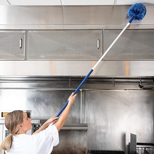 SPARTA Flo-Pac Rounded Duster Cleaning Duster with Electrostatically Charged Bristles for Cleaning, 9 X 7 X 7 Inches, Blue, (Pack of 12)