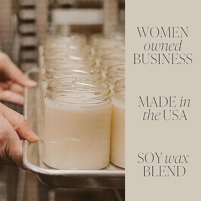 Sweet Water Decor Merry Christmas Scented Candles - Christmas Stocking Stuffers Soy Candles with Cypress & Lemon Scent - Christmas Candles with 40 Hours Burn Time - 9Oz Gold Lid Clear Jar Wax Candles