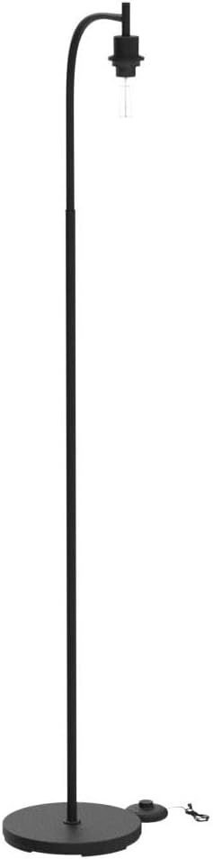 BoostArea Standing Lamp with Glass Shade, Modern Industrial Floor Lamp with Foot Switch, Bright 6W LED for Living Room and Bedroom