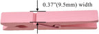 HAHIYO Pink Wooden Clothes Pins Clothespins Small Aviod Fall Apart 2.87 Inches Length 16 Pack Strong Springs No Rust No Discoloration for Laundry Bathroom DIY Craft Photos Food Opened Bags