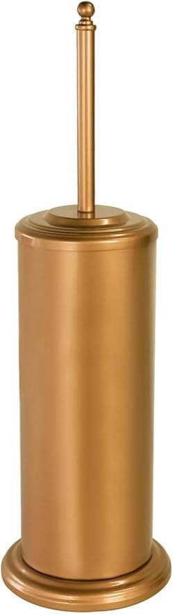 DOWRY Anti-Hand Off Toilet Plunger with Holder for Bathroom,Powerful Efficient Force Suction Cup,Heavy Duty, Deep Cleaning, Gold Brushed