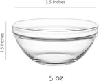 Sweejar 3.5 inch Small Glass Bowls Set, 5 oz Prep Bowls for Cooking, Small Bowls for Kitchen, Dessert Bowls for Ice Cream, 9 pack
