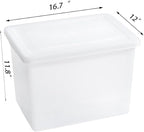 27 Quart Stackable Plastic Storage Bins with Lids,Container to Organize Shoes and Crafts on Closet Shelves,Garage, Totes, Tubs Boxes Organizing 4 Pack (4XL)