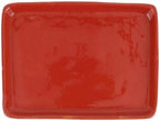 Vietri Cucina Fresca Rectangular Tray Handcrafted Terra Cotta Serving Platter Dining and Entertaining - 6 Inch Paprika