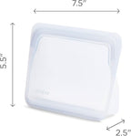Stasher Premium Silicone Reusable Food Storage Stand-Up Mini Bag, Clear, Microwave, Sous Vide, Dishwasher, Oven and Freezer Safe, BPA Free, Leak-free, Eco-friendly, 28 Oz