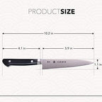 Kagayaki CarboNext Japanese Chef’s Knife, KC-2ES Professional Petty Knife, High Carbon Tool Steel Pro Kitchen Knife with Ergonomic Pakka Wood Handle, 5.9 inch