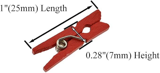 HAHIYO Colorful Wooden Clothes Pins Clothespins Mini Do NOT Fall Apart 1 inches Length 80 Pack Sturdy Strong Springs No Rust No Discoloration for Laundry Bathroom DIY Craft Photos Food Opened Bags