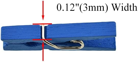 HAHIYO Colorful Wooden Clothes Pins Clothespins Mini Do NOT Fall Apart 1 inches Length 80 Pack Sturdy Strong Springs No Rust No Discoloration for Laundry Bathroom DIY Craft Photos Food Opened Bags