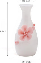 Handmade Ceramic Small vase Creative mini vase Home Decoration Ornament with 3D Floral Design (3D Flowers-Plum blossom1PCS)
