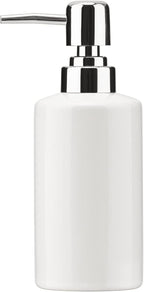 FE Soap Dispenser, 300ml/10oz Ceramic Liquid Soap Pump Dispenser, Refillable Dish Soap Dispenser for Kitchen Bathroom Washroom (White)