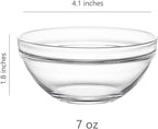 Sweejar 4 inch Small Glass Bowls Set, 7 oz Prep Bowls for Cooking, Small Bowls for Kitchen, Dessert Bowls for Ice Cream, 9 pack