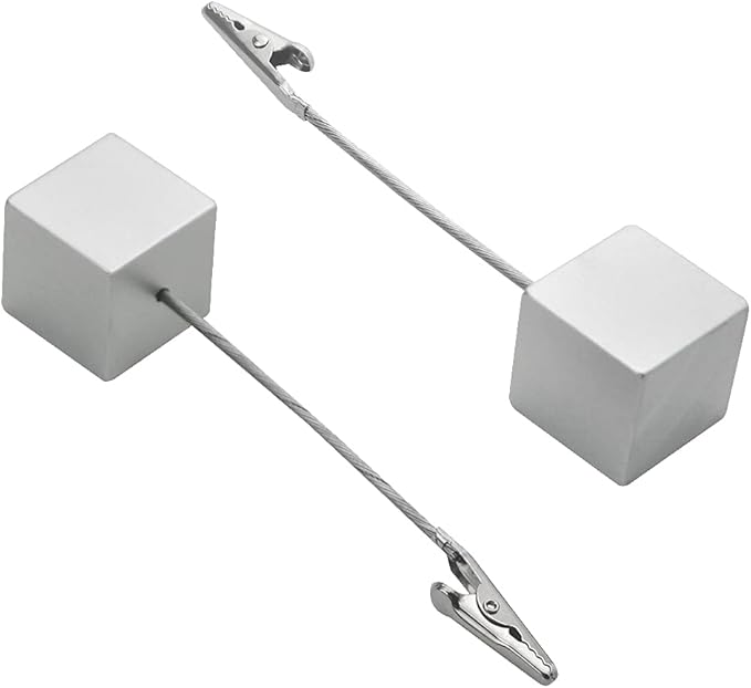 10Pcs Cube Base Memo Clip Holder Stand with Alligator Clip Clasp for Displaying Pictures Number Menu Name Card Holder (Silver)