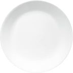 Corelle Vitrelle 4-Pieces 8.5" Glass Salad/Appetizer Plates Chip & Crack Resistant Glass Dinnerware Set Plates, Winter Frost White