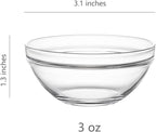 Sweejar 3 inch Small Glass Dipping Bowls set, 3 oz Dipping Sauce Bowls/Dishes, Mini Sauce Bowls for Ketchup, Soy, BBQ, Sushi, Party, 9 pack