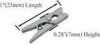 HAHIYO Silver Wooden Clothes Pins Clothespins Mini Do NOT Fall Apart 1 inches Length 80 Pack Sturdy Strong Springs No Rust No Discoloration for Laundry Bathroom DIY Craft Photos Food Opened Bags