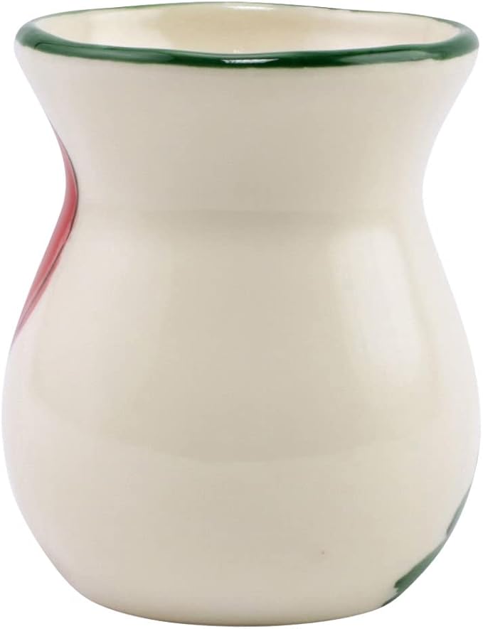 Vietri Old St. Nick Bud Vase, 4.5"H Terra Bianca Living Room /Dining Decor, Ceramic Flower Vase