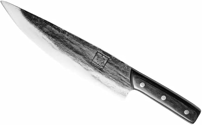 COOLINA Tungsten XL Chef Knife, Kitchen Utility Knife for Cutting, Chopping Meat, Vegetables 9-inch Blade, German Tungsten Steel