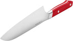 Misen Japanese Santoku Chef Knife - 7.5 Inch High Carbon Stainless Steel - Classic Japanese Knife Design for Cutting, Slicing, and Chopping - Razor Sharp Japanese Style Kitchen Knife, Red