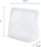 Stasher Premium Silicone Reusable Food Storage Stand-Up Mid Bag, Pink, Microwave, Sous Vide, Dishwasher, Oven and Freezer Safe, BPA Free, Leak-free, Eco-friendly, 56 Oz