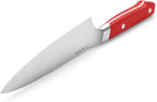 Misen 6.8" Chef Knife – High Carbon Japanese AUS-10 Stainless Steel – Hybrid German & Japanese Blade – Precision Kitchen Knife for Professionals & Home Cooks – Ultimate Cutting Performance - Red