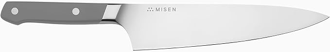 Misen 8" Chef Knife – High Carbon Japanese AUS-10 Stainless Steel – Hybrid German & Japanese Blade – Precision Kitchen Knife for Professionals & Home Cooks – Ultimate Cutting Performance - Gray