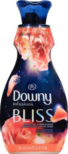 Downy Infusions Liquid Fabric Softener, Bliss, Sparkling Amber & Rose, 32 fl oz