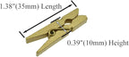 HAHIYO Gold Wooden Clothes Pins Clothespins Small Do NOT Fall Apart 1.38 inches Length 50 Pack Sturdy Strong Springs No Rust No Discoloration for Laundry Bathroom DIY Craft Photos Food Opened Bags