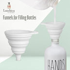2 Pack White Glass Soap Dispenser Set for Kitchen Sink, Hand and Dish Soap, Matte White Finish, Rustic Decor