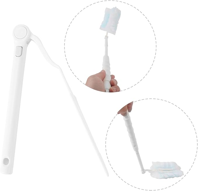 White Replacement Handles Compatible with Swiffer Duster Refill, Extended Handle, Adjustable Length Removal Duty Duster Refills Handles Only Telescopic Extended Pole