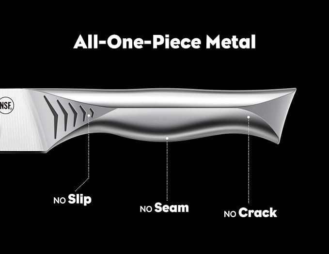 BRODARK Butcher Knife - 10" Curved Breaking Knife for Meat Cutting - High Carbon Stainless Steel, One Piece Design Scimitar Knives - NSF Certified, Shark Series