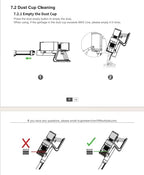 Cordless Vacuum Cleaner, 550W 45KPA 50Min Vacuum Cleaners for Home, Self-Standing Stick Vacuum with Touch Screen, 3 Power Modes, Rechargeable Battery, Handheld Vacuum for Pet Hair/Carpet/Floor