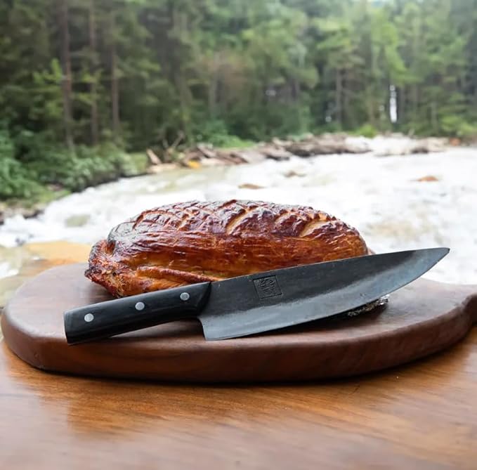 COOLINA Tungsten XL Chef Knife, Kitchen Utility Knife for Cutting, Chopping Meat, Vegetables 9-inch Blade, German Tungsten Steel