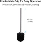 Angle Simple Toilet Brushes, Toilet Bowl Scrubber Brush Head 3 PCS with Cleaner Wand for Bathroom Restroom