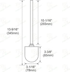 Angle Simple Toilet Brushes, Toilet Bowl Scrubber Brush Head 3 PCS with Cleaner Wand for Bathroom Restroom