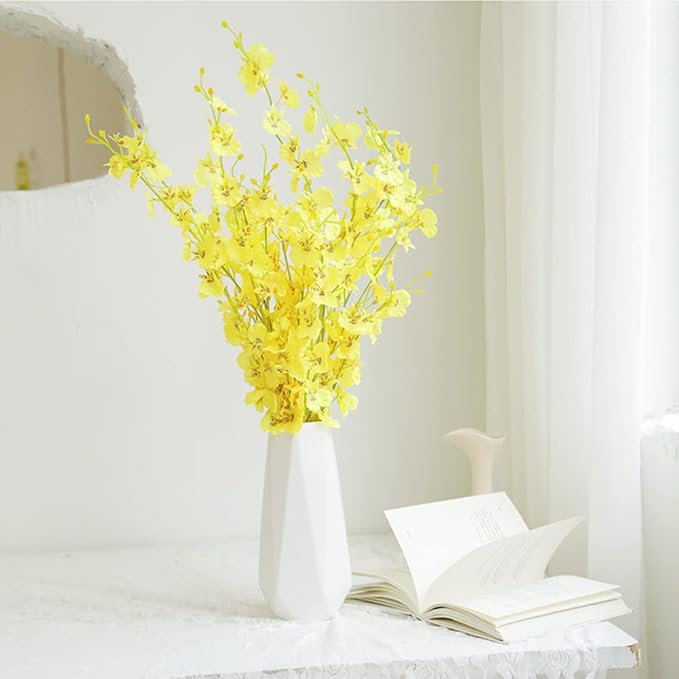 Ceramic Vase, 7.4 Inch for Pampas Calla Lily Tulip, Flower Vase Minimalism Style for Modern Table Shelf Home Decor, Fit for Housewarming, Weddings, Birthday, Christmas, Thanksgiving, New Year