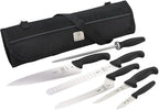 Mercer Culinary Millennia 7-Piece Knife Roll Set,Black