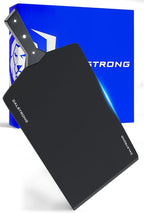 Dalstrong Cutting & Serving Board-Giftable Black Wood-Fibre Cutting Board-Non-Slip-The Infinity Series-G10 Handle-Obsidian Black-Large Size (10" x 16")