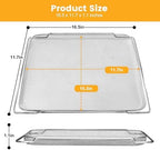 GCQ Air Fryer Basket for Breville BOV900BSS BOV950BSS Smart Oven Air Fryer Pro,16.5"D x 11.8"W x 0.5"H Food Grade Steel Dehydrate Mesh Baskets Accessories Tray for Breville Air Fryer Toaster Oven