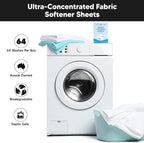Fabric Softener Sheets for Washer - Softens & Freshens Laundry, Gentle on Fabrics & Skin - Free from Harsh Chemicals - Travel-Friendly Fabric Softener for Washing Machine (OB)