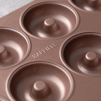HAPPIELS 12 Well Donut Pan Nonstick, Non Toxic PFOA & BPA Free Donuts Mold for Baking, Doughnut Tin for Oven, Doughnuts Pans and Molds Non Stick Nontoxic, Baking Tray Pans & Trays without Teflon